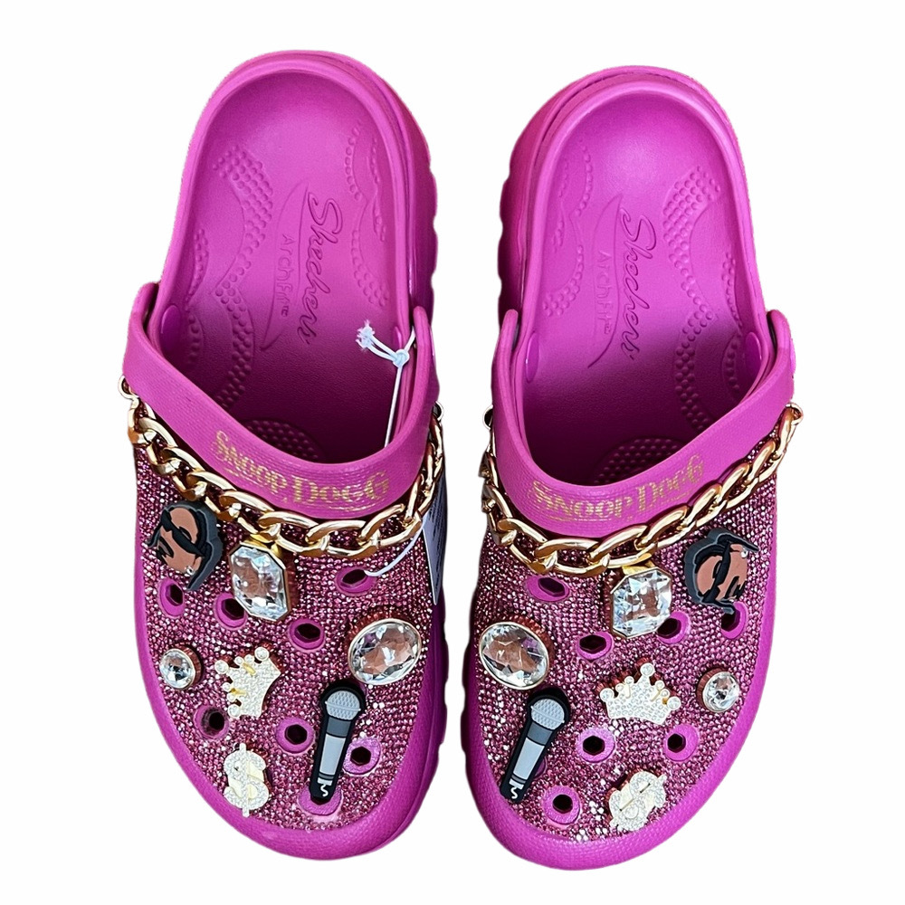 SKECHERS NEW Women’s Snoop Dogg Rollin N Gold Clog Size 8 #B1831A